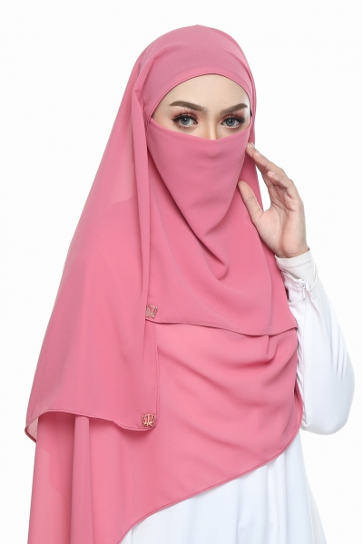 SHAWL HABIBI NIQAB SET - CANDY PINK